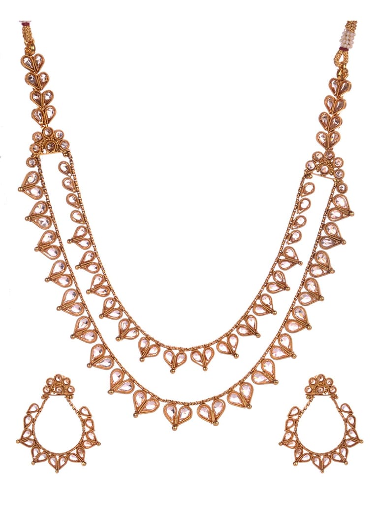 Antique Gold Necklace Set - CNB876