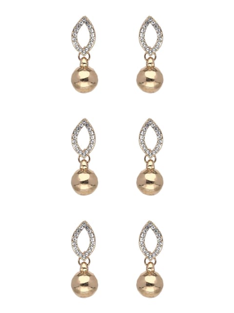 Western Earrings in Gold finish - S29411
