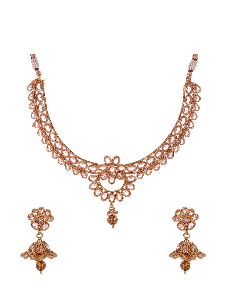 Traditional High Gold Necklace Set - CNB856