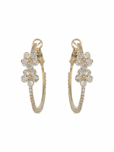 AD / CZ Bali type Earrings in Gold finish - CNB3974