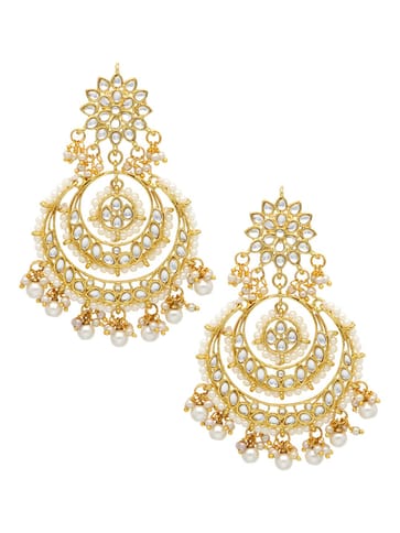 Traditional Long Earrings in Gold finish - S22346