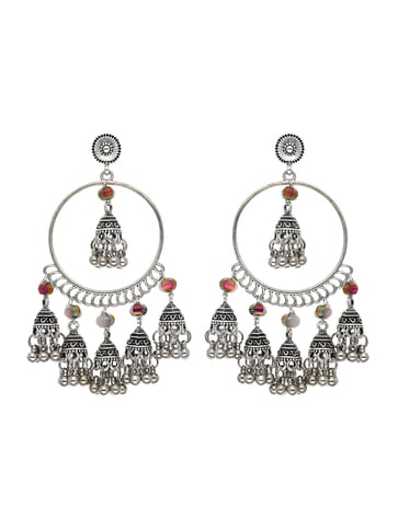 Jhumka Earrings in Oxidised Silver finish - S30151