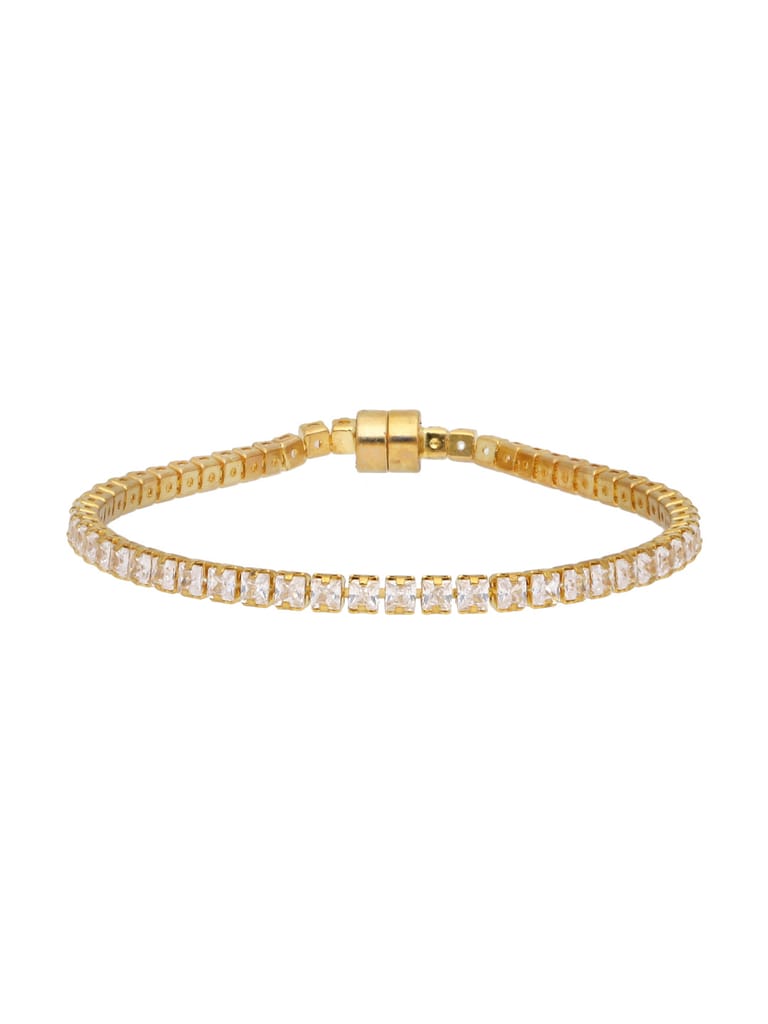 AD / CZ Loose / Link Bracelet in Gold finish - CNB4923