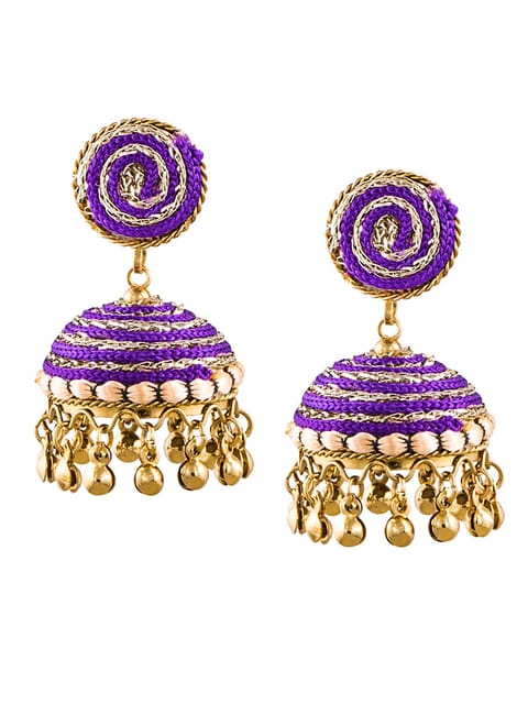 Traditional Jhumka Earrings in Gold finish - MT413
