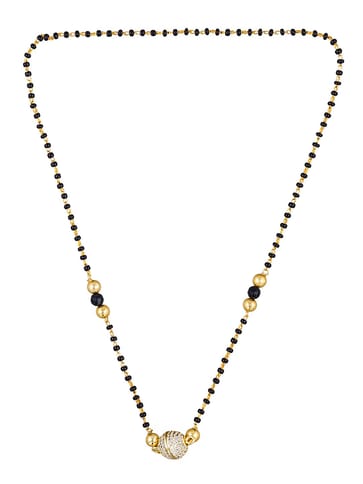 Single Line Mangalsutra in Gold finish - S18638