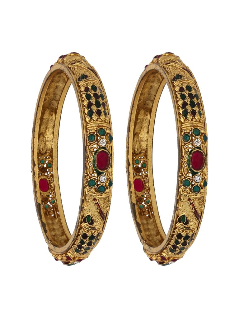 Traditional Bangles in Gold finish - S31071
