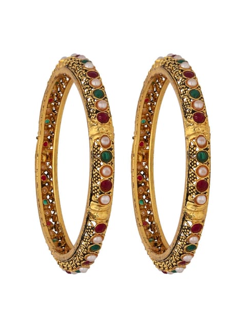 Traditional Bangles in Gold finish - S31073