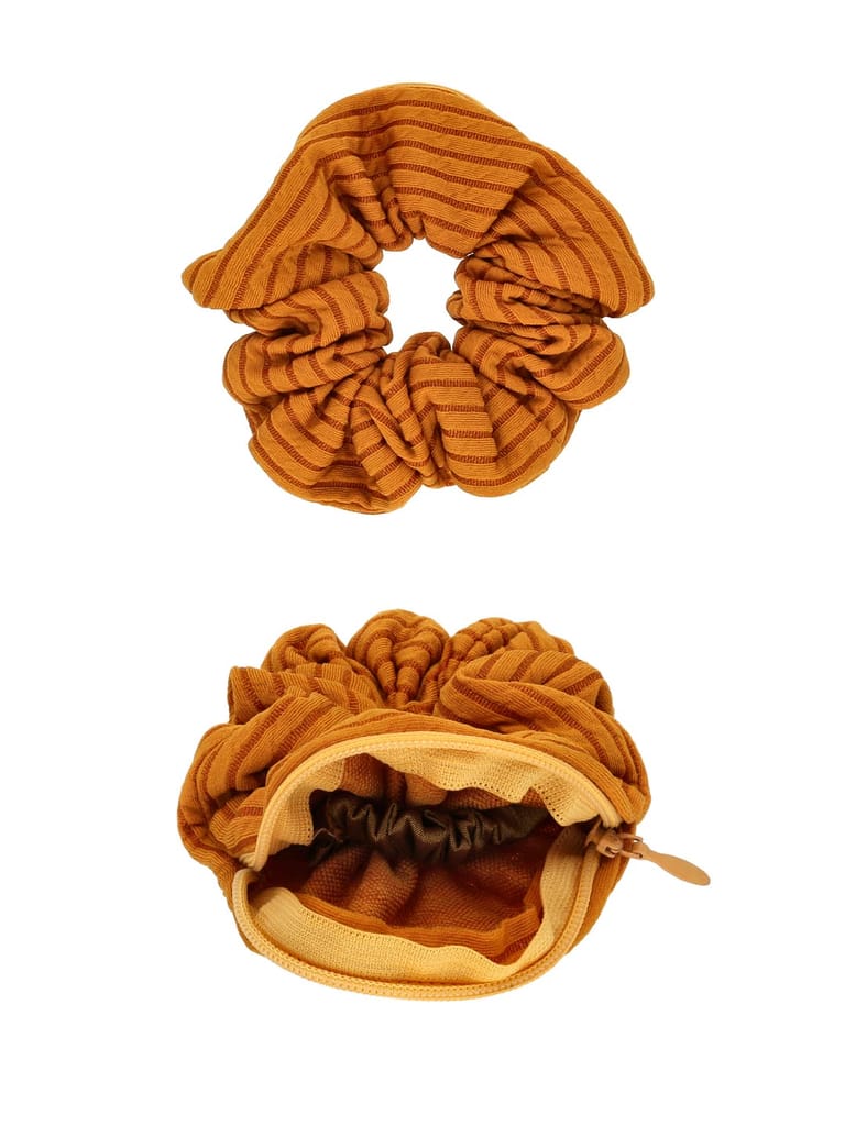 Printed Scrunchies with Secret Zip Pocket in Assorted color - CNB10671