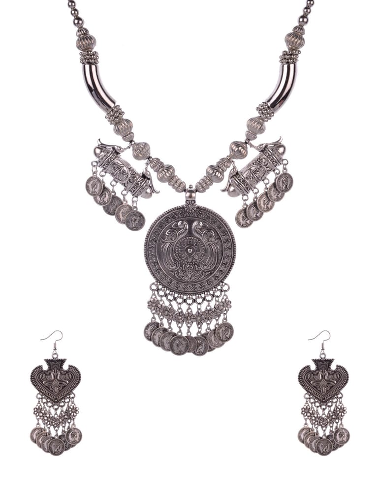 Necklace Set in Oxidised Silver finish - CNB16371