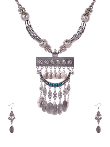 Necklace Set in Oxidised Silver finish - CNB16380