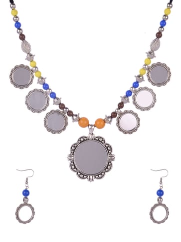 Necklace Set in Oxidised Silver finish - CNB16409