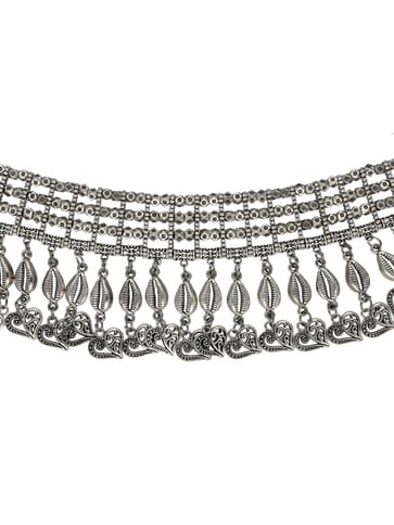 Choker Necklace Set in Oxidised Silver finish - CNB16334