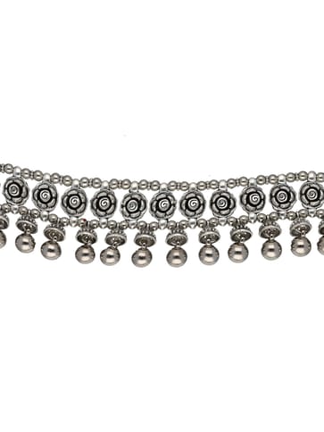 Choker Necklace Set in Oxidised Silver finish - CNB16335