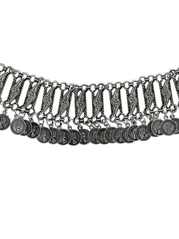 Choker Necklace Set in Oxidised Silver finish - CNB16333
