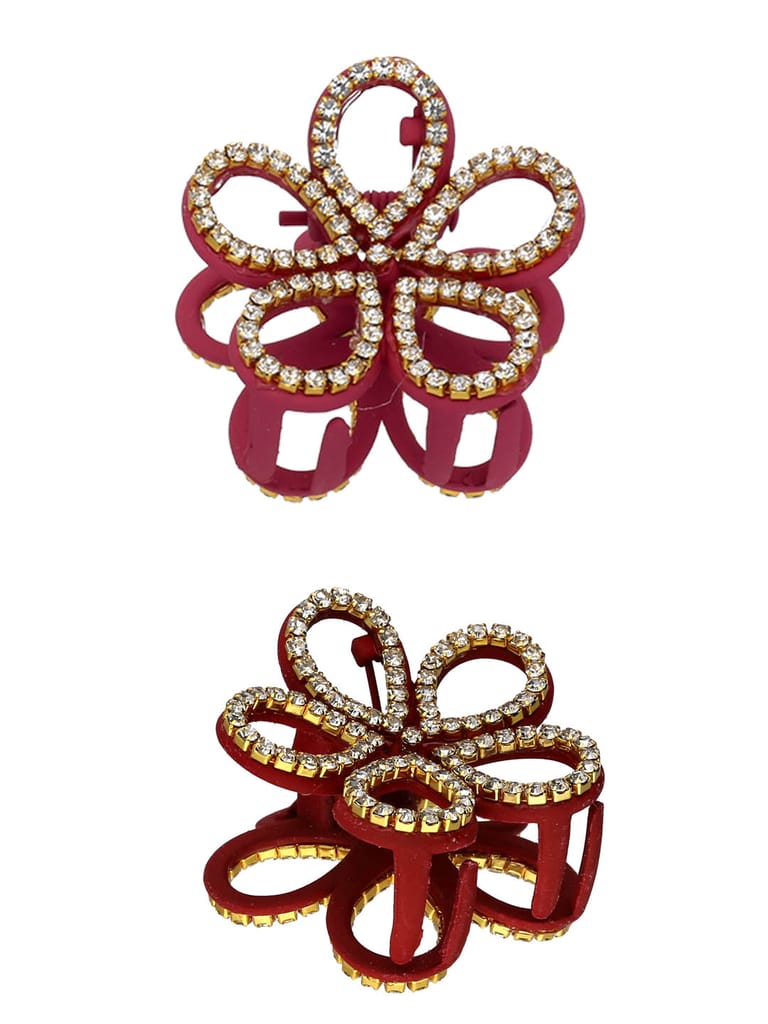 Fancy Butterfly Clip in Assorted color and Gold finish - SECBFSM2