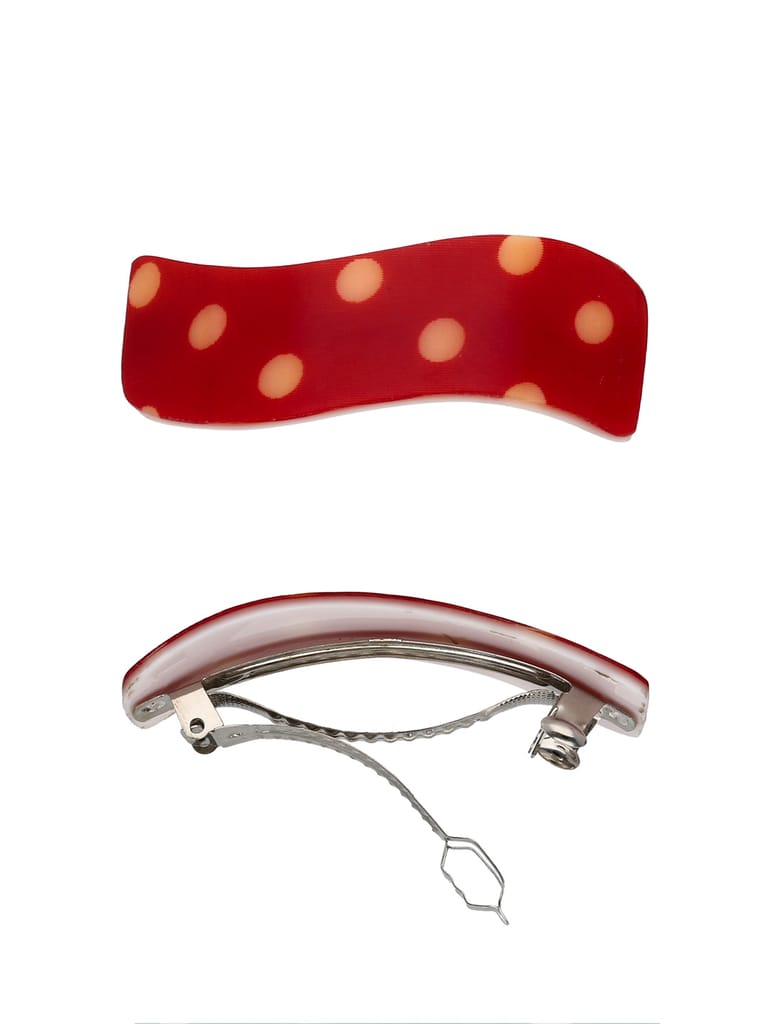 Printed Hair Clip in Assorted color and Rhodium finish - NIH605