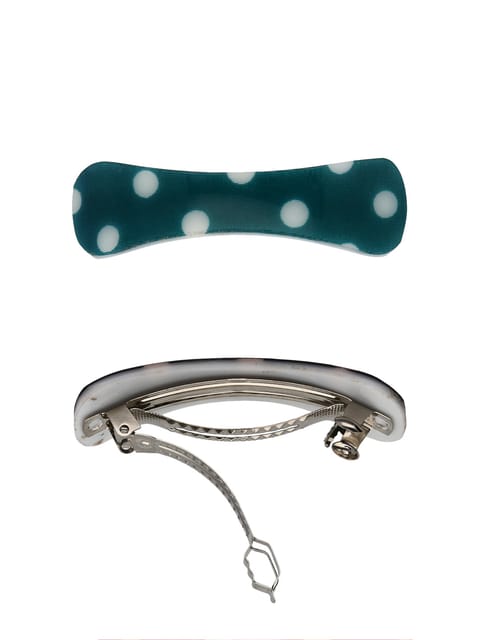 Printed Hair Clip in Assorted color and Rhodium finish - NIH603