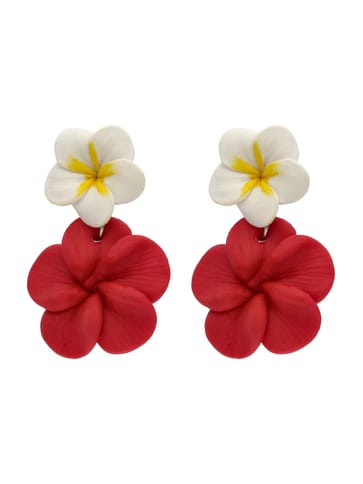Floral Earrings in Rhodium finish - CNB16619