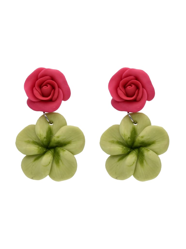 Floral Earrings in Rhodium finish - CNB16622