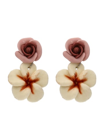 Floral Earrings in Rhodium finish - CNB16623
