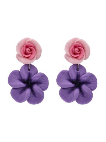 Floral Earrings in Rhodium finish - CNB16623
