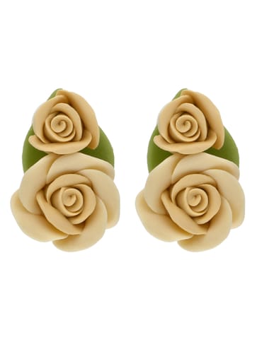 Floral Earrings in Rhodium finish - CNB16647