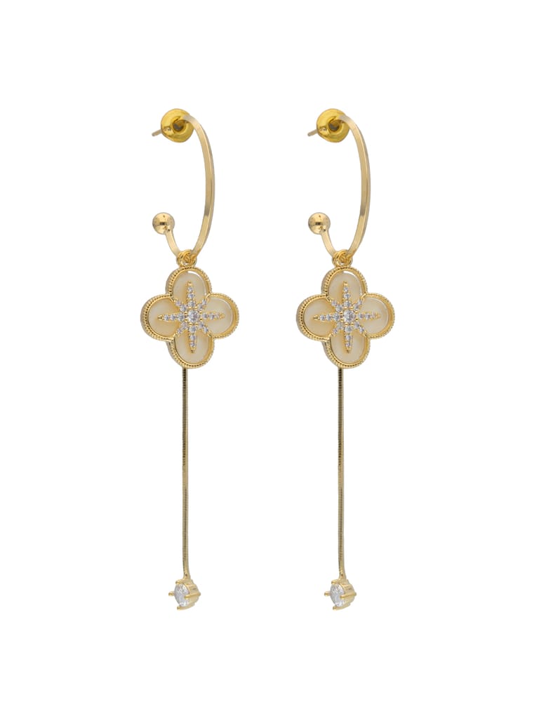Western Long Earrings in Gold finish - CNB16688