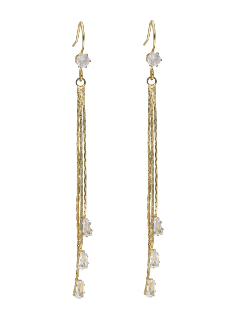 Western Long Earrings in Gold finish - CNB16714