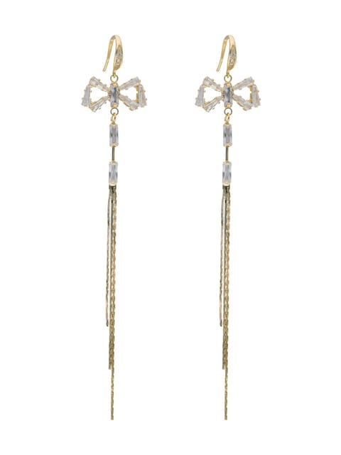 Western Long Earrings in Gold finish - CNB16716