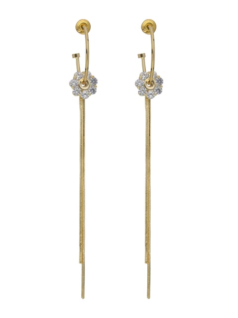 Western Long Earrings in Gold finish - CNB16722