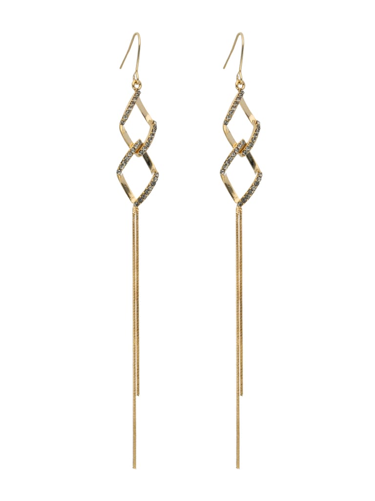 Western Long Earrings in Gold finish - CNB16729