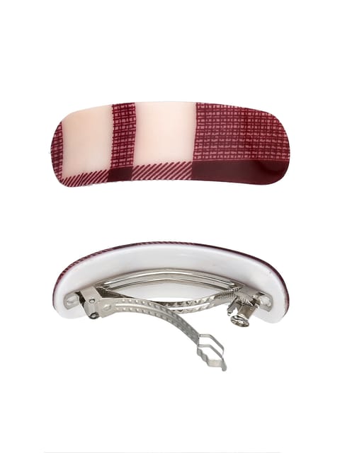 Printed Hair Clip in Assorted color and Rhodium finish - NIH152