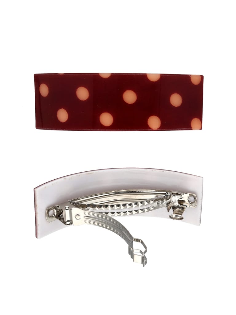 Printed Hair Clip in Assorted color and Rhodium finish - NIH601