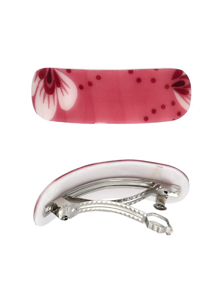 Printed Hair Clip in Assorted color and Rhodium finish - NIH8001
