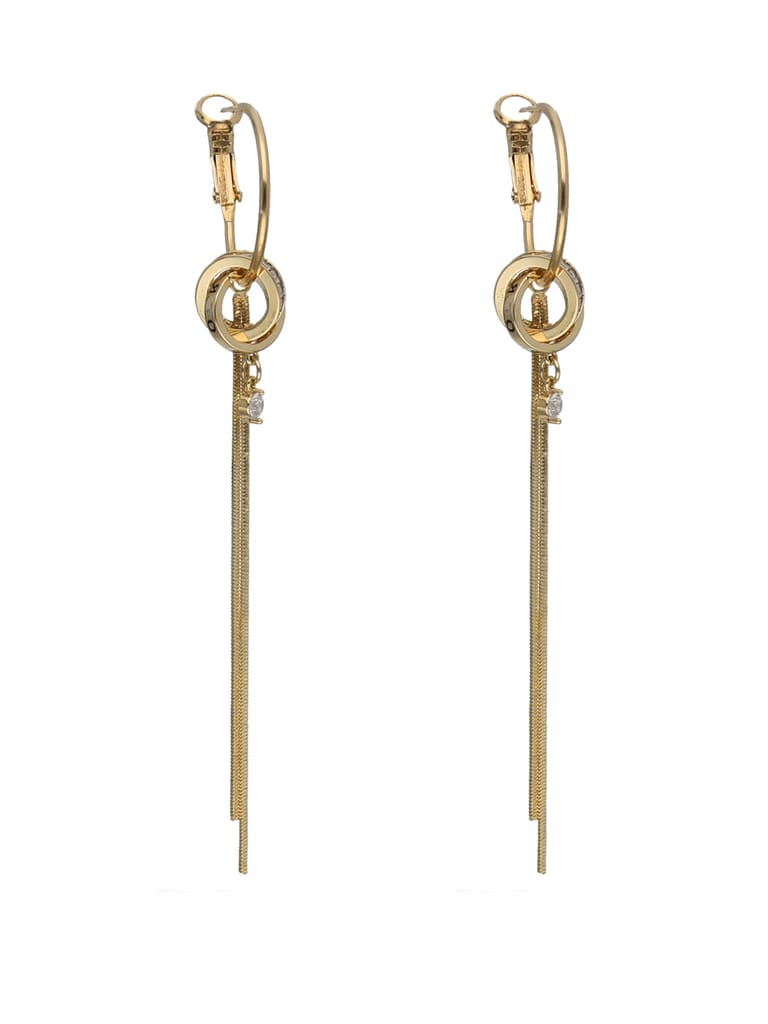 Western Long Earrings in Gold finish - CNB16983