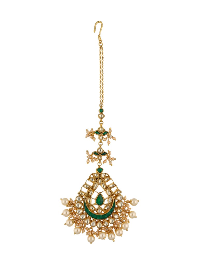 Kundan Maang Tikka in Gold finish - MJA4 Kundan Maang Tikka in Gold finish - MJA4