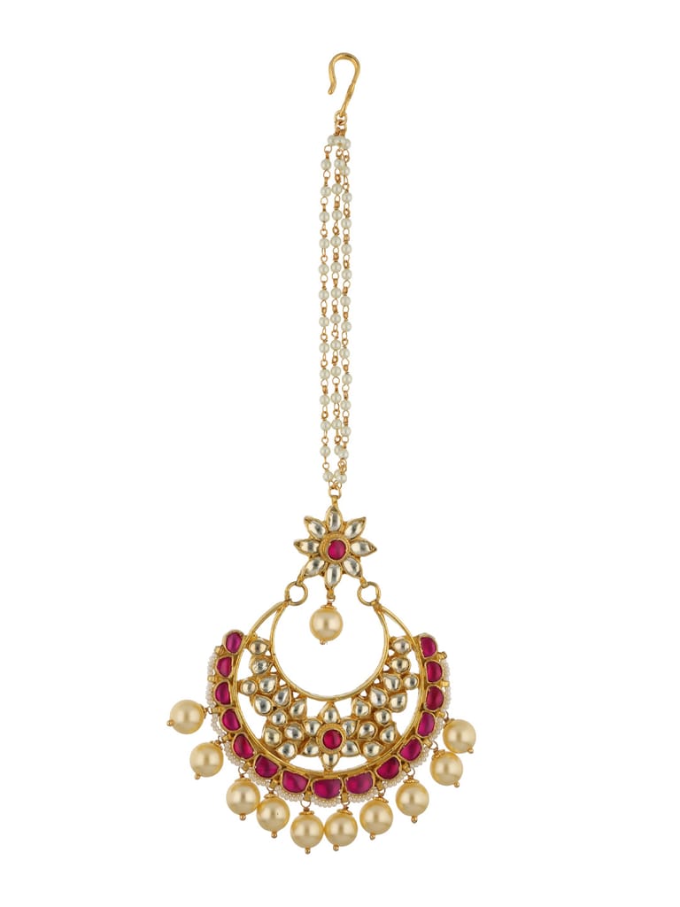Kundan Maang Tikka in Gold finish - MJA1 Kundan Maang Tikka in Gold finish - MJA1