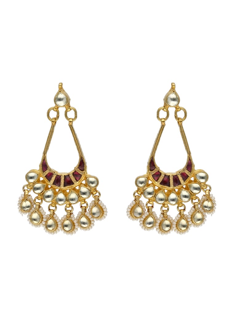 Kundan Earrings in Gold finish - MJA15 Kundan Earrings in Gold finish - MJA15