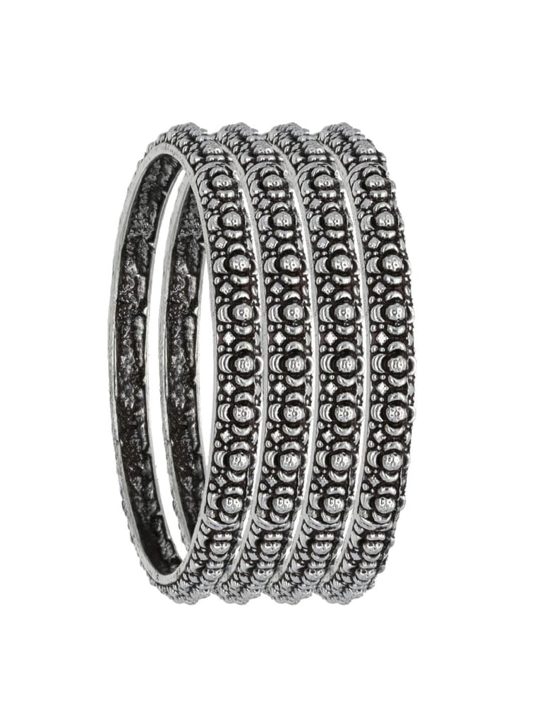 Oxidised Bangles in White color - BMP4506OXWH