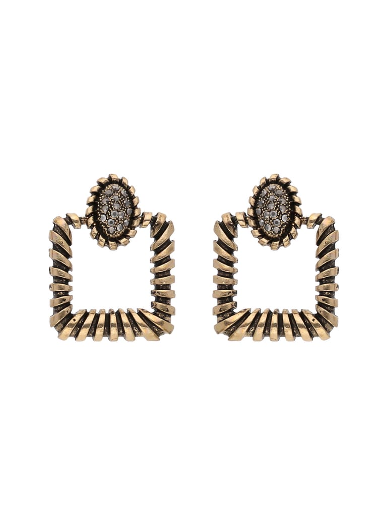 Western Earrings in Oxidised Gold finish - CNB17180