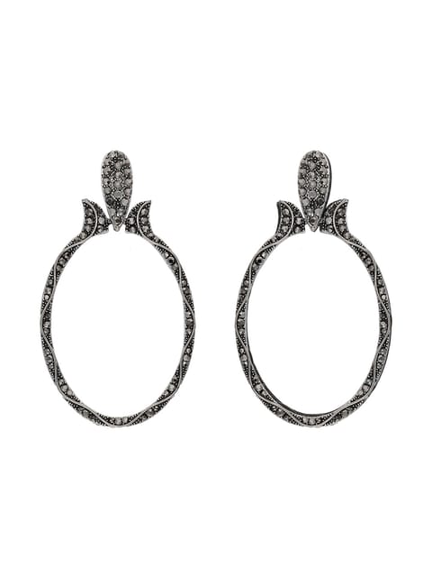 Western Long Earrings in Oxidised Silver finish - CNB17185