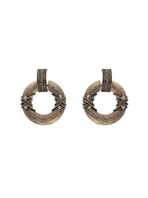 Western Earrings in Oxidised Gold finish - CNB17192