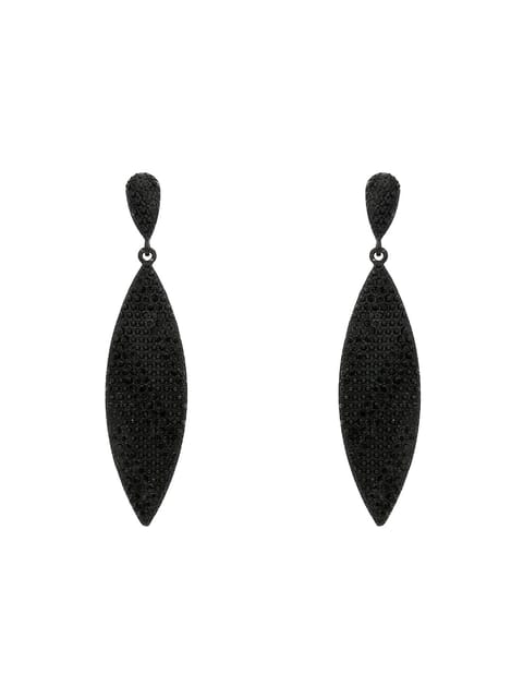 Western Long Earrings in Black Rhodium finish - CNB17150