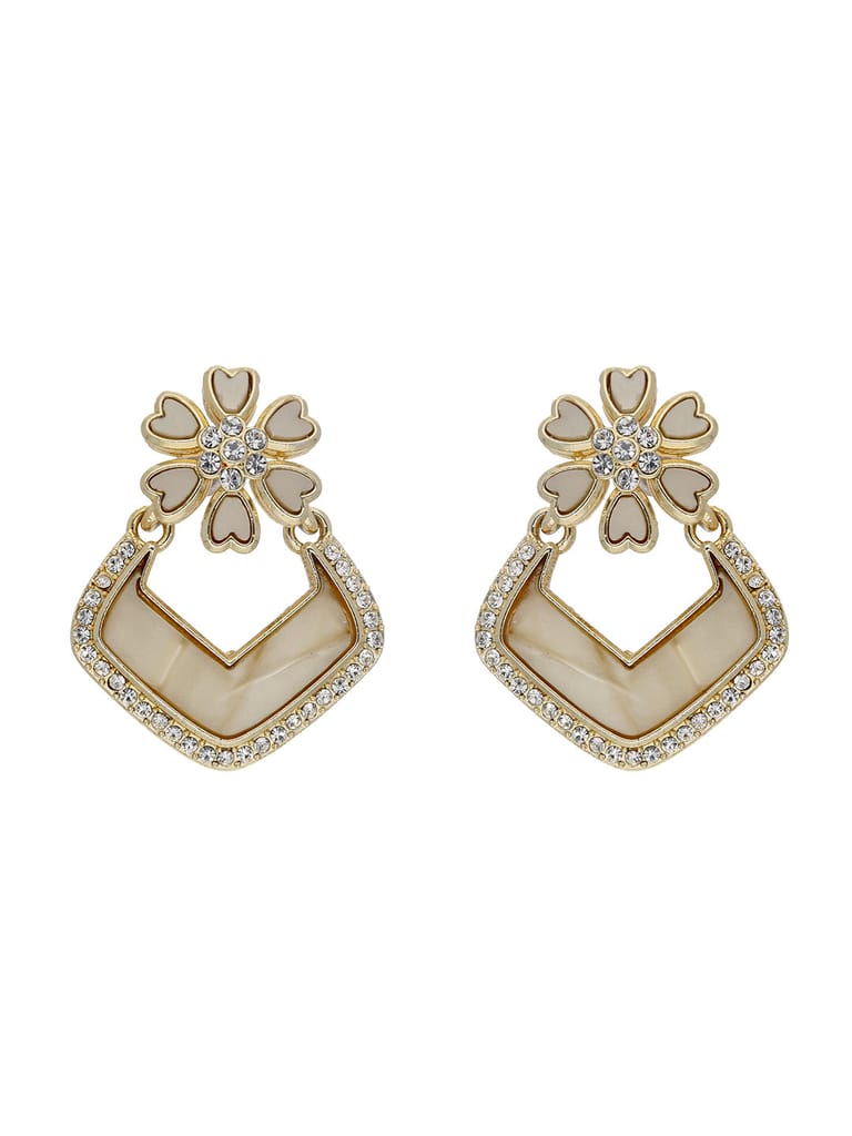 Western Earrings in Gold finish with MOP - BHAP05