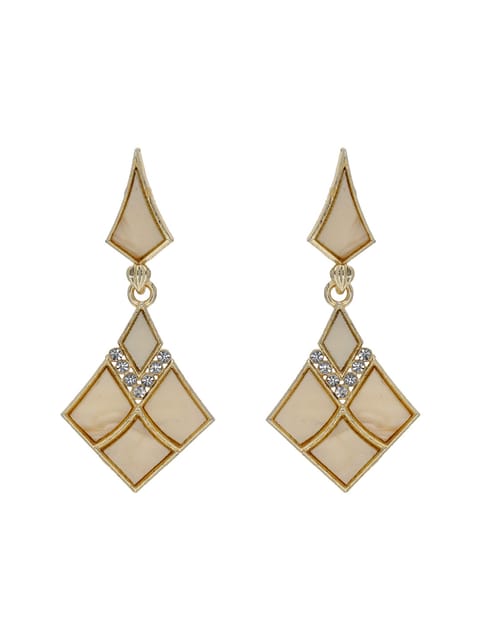 Western Earrings in Gold finish with MOP - BHAP12