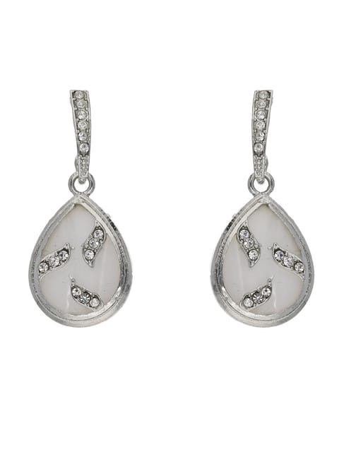 Western Earrings in Rhodium finish with MOP - BHAP14