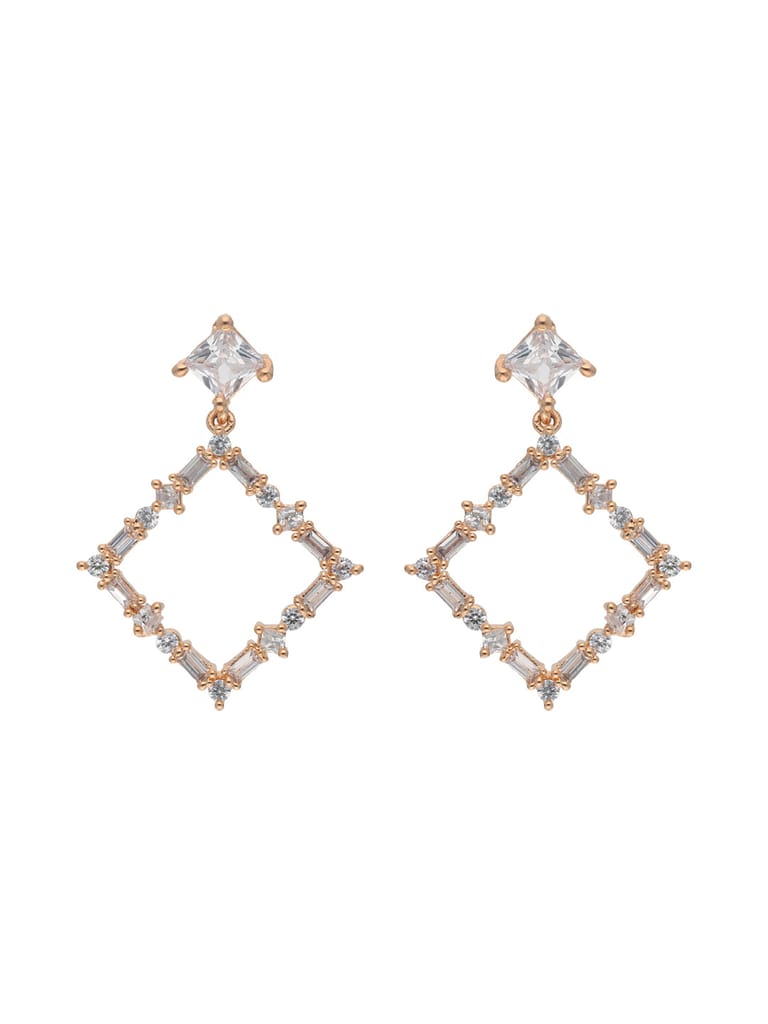 AD / CZ Earrings in Rose Gold finish - AYC847RG
