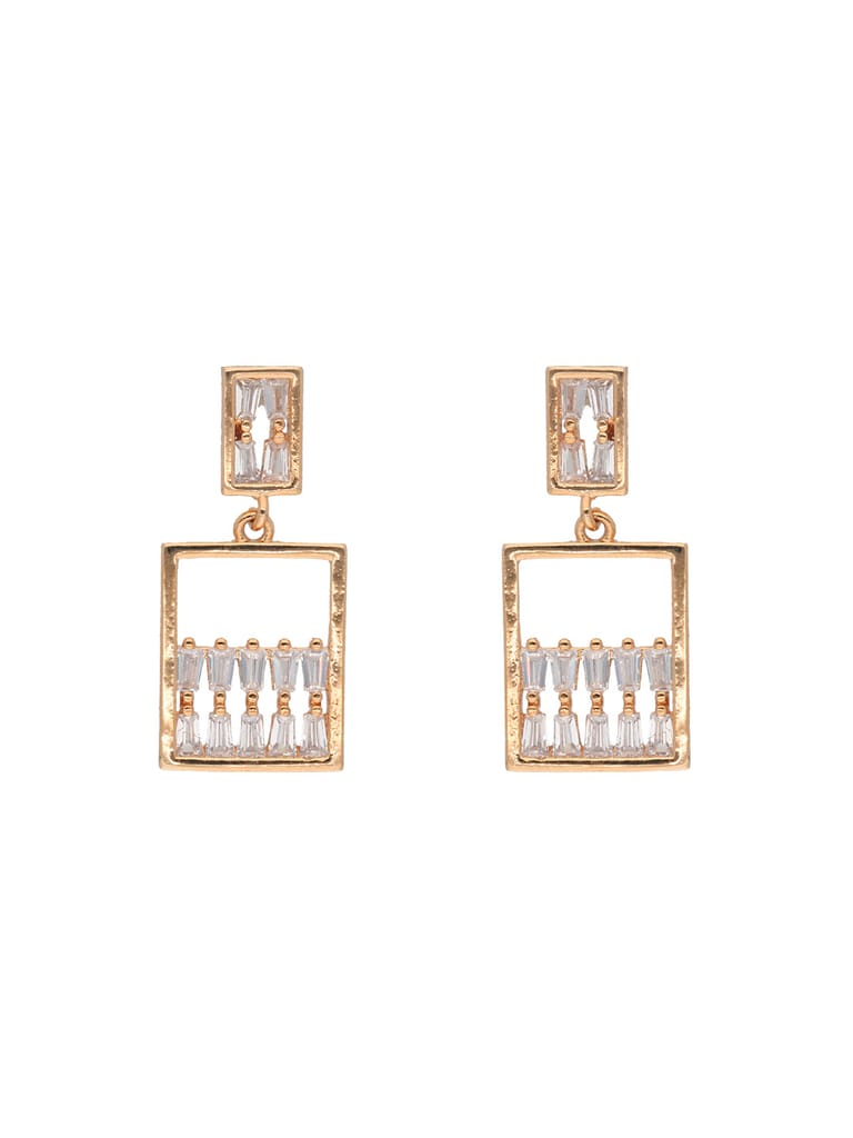 AD / CZ Earrings in Rose Gold finish - AYC844RG