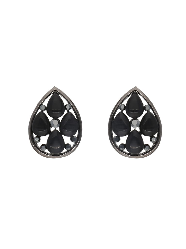 Tops / Studs in Oxidised Silver finish - TIRG64