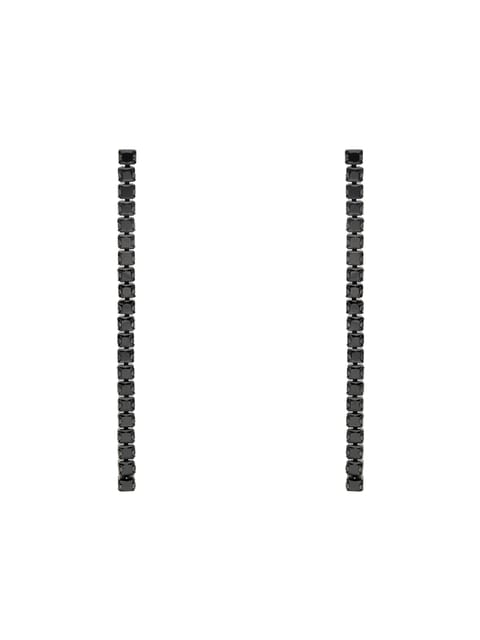 Western Long Earrings in Black color - JJIR1BM